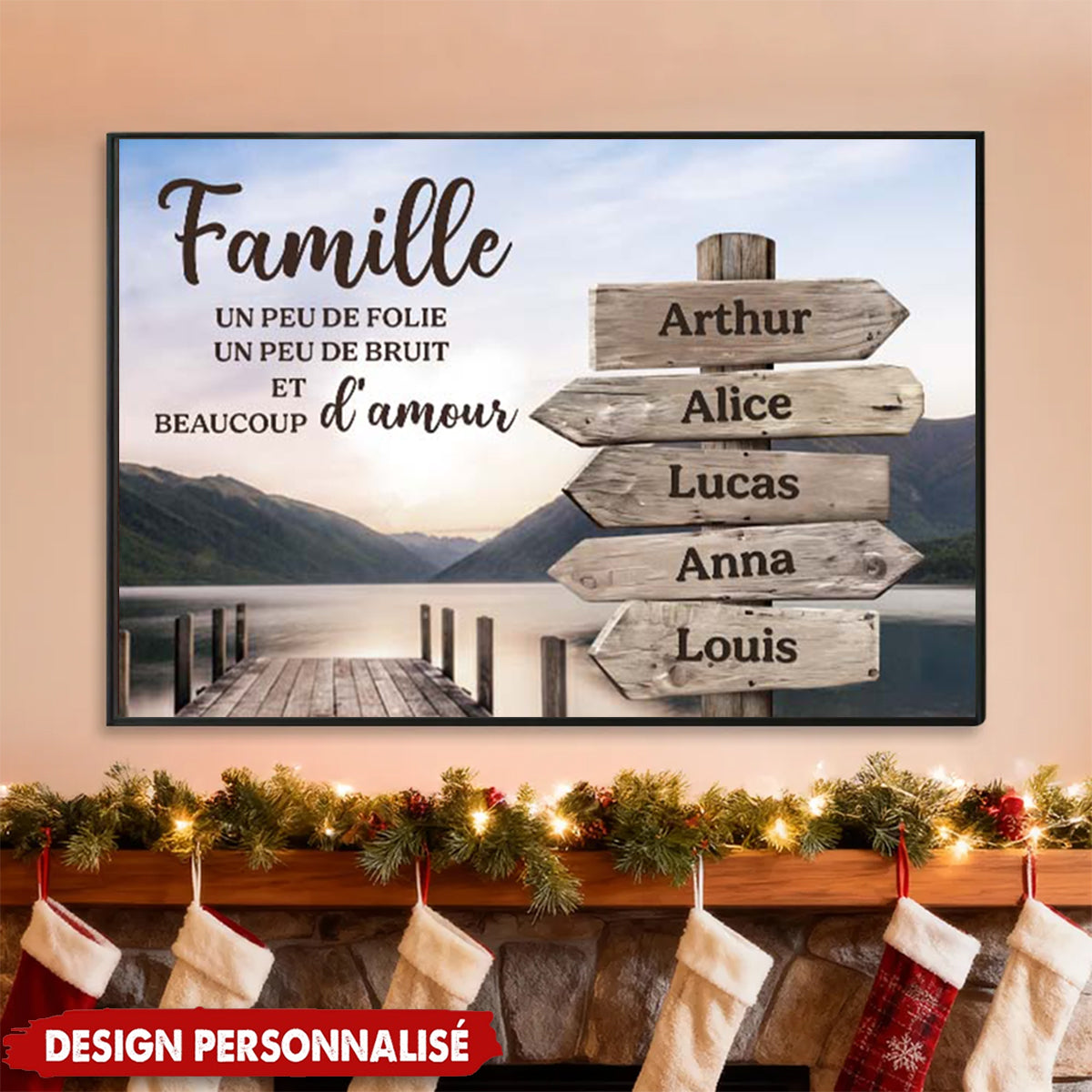 Affiche Familiale Personnalisée – Un Cadeau Unique pour la Famille