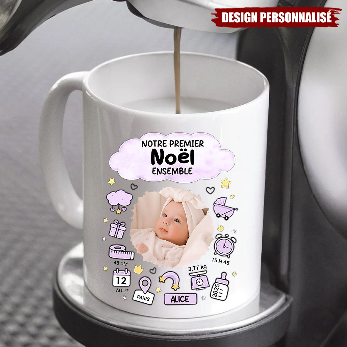 Mug Personnalisé Avec Photo - Notre Premier Noël Ensemble