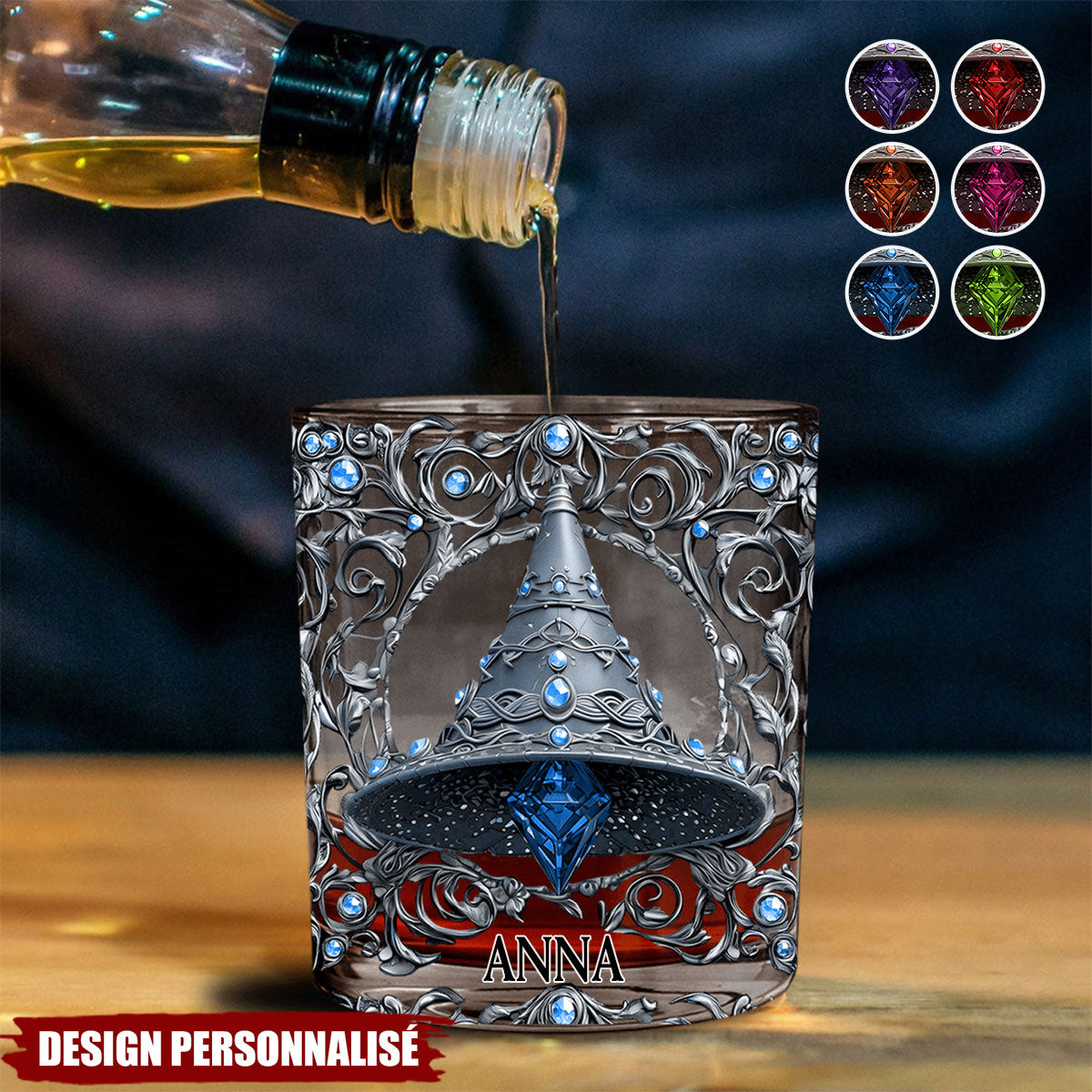 Verre à Whisky Personnalisé  – Chapeau de Sorcière Magique