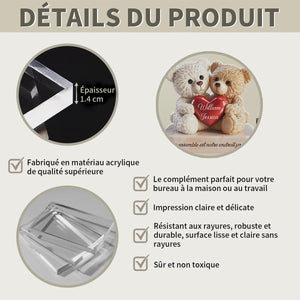 Plaque Couple avec Prénoms Personnalisés — L’amour câliné dans un seul étreinte