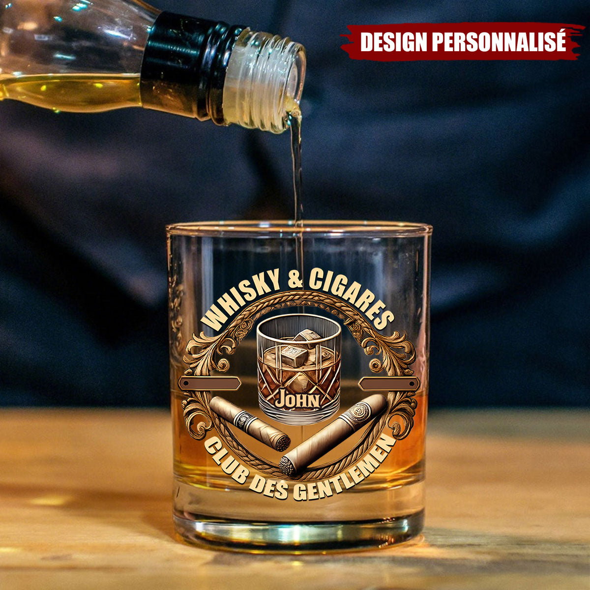 Verre à Whisky Personnalisé – Club des Gentlemen