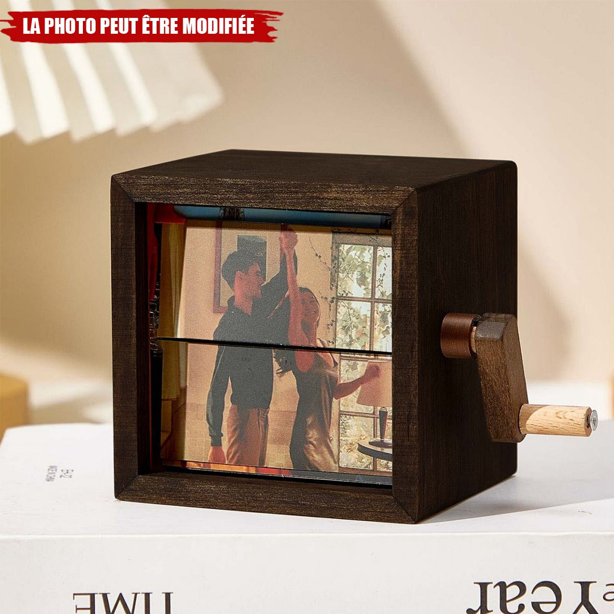 Cadre Photo Mécanique Personnalisé – Flipbook à Manivelle