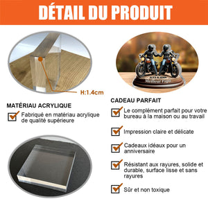 Plaque Personnalisée Motard Père & Fils – Meilleur Papa