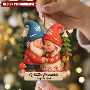 Ornement de Noël Personnalisé - Cadeau Unique pour Amoureux