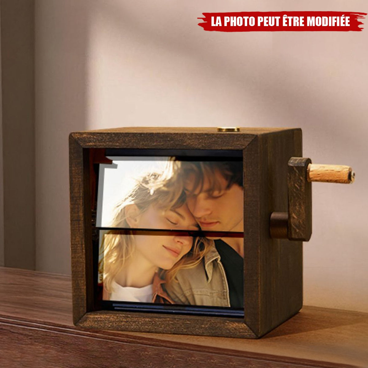 Cadre Photo Mécanique Personnalisé – Flipbook à Manivelle