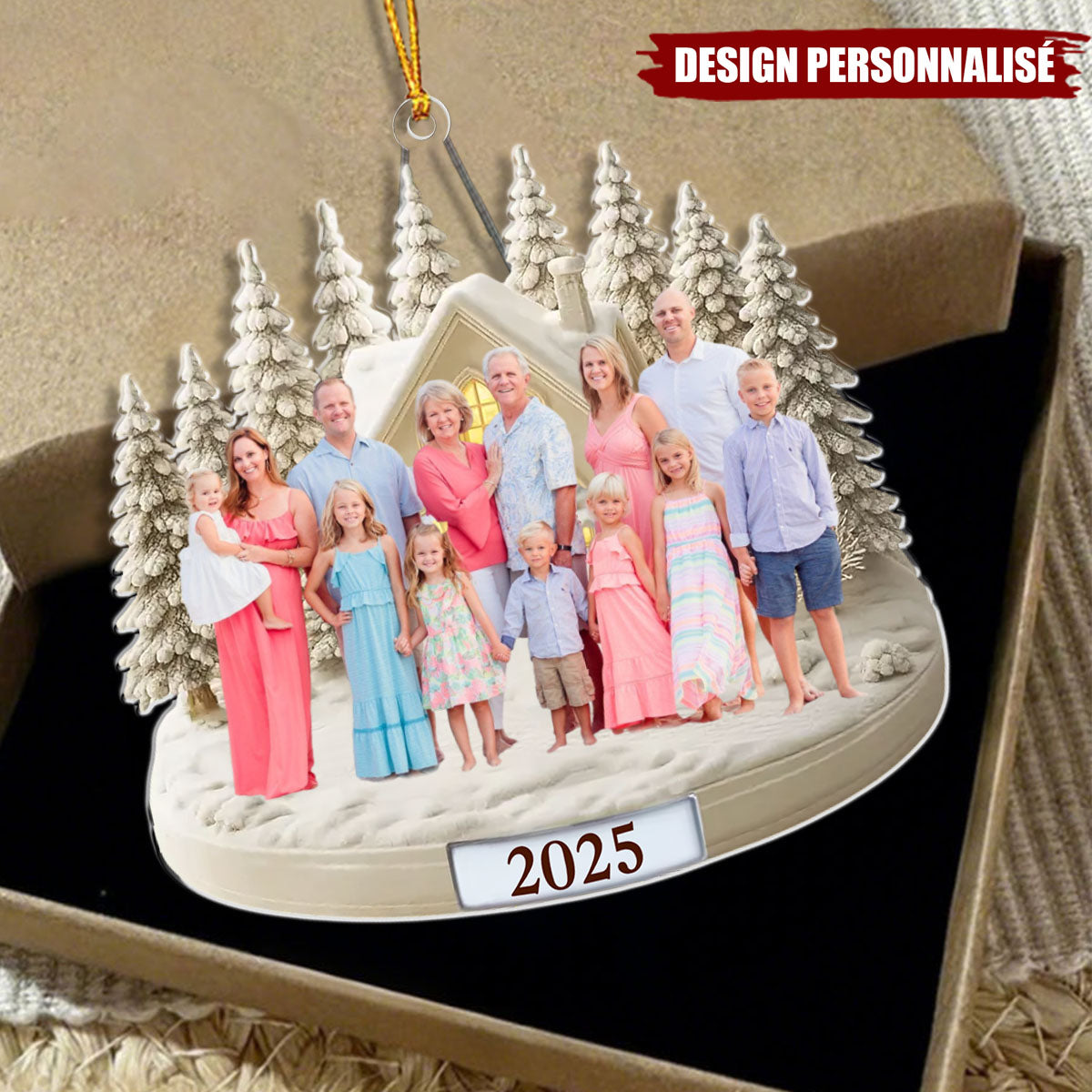 Ornement de Noël en Acrylique Personnalisé - Notre Pays des Merveilles d'Hiver