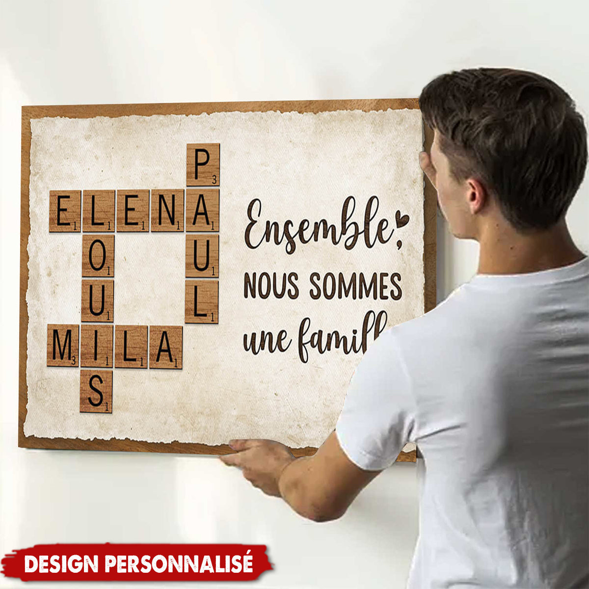 Affiche Familiale Personnalisée - Ensemble, Nous Sommes une Famille