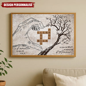 Affiche “La Famille” avec Prénoms Personnalisés – Idée Cadeau Unique