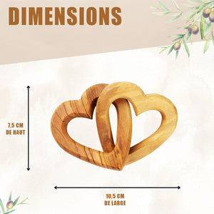 Cadeau personnalisé de cœurs liés – Mariage, Saint-Valentin, Anniversaire