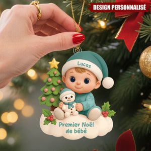 Décoration de Sapin Personnalisée – Le Premier Noël de Mon Bébé