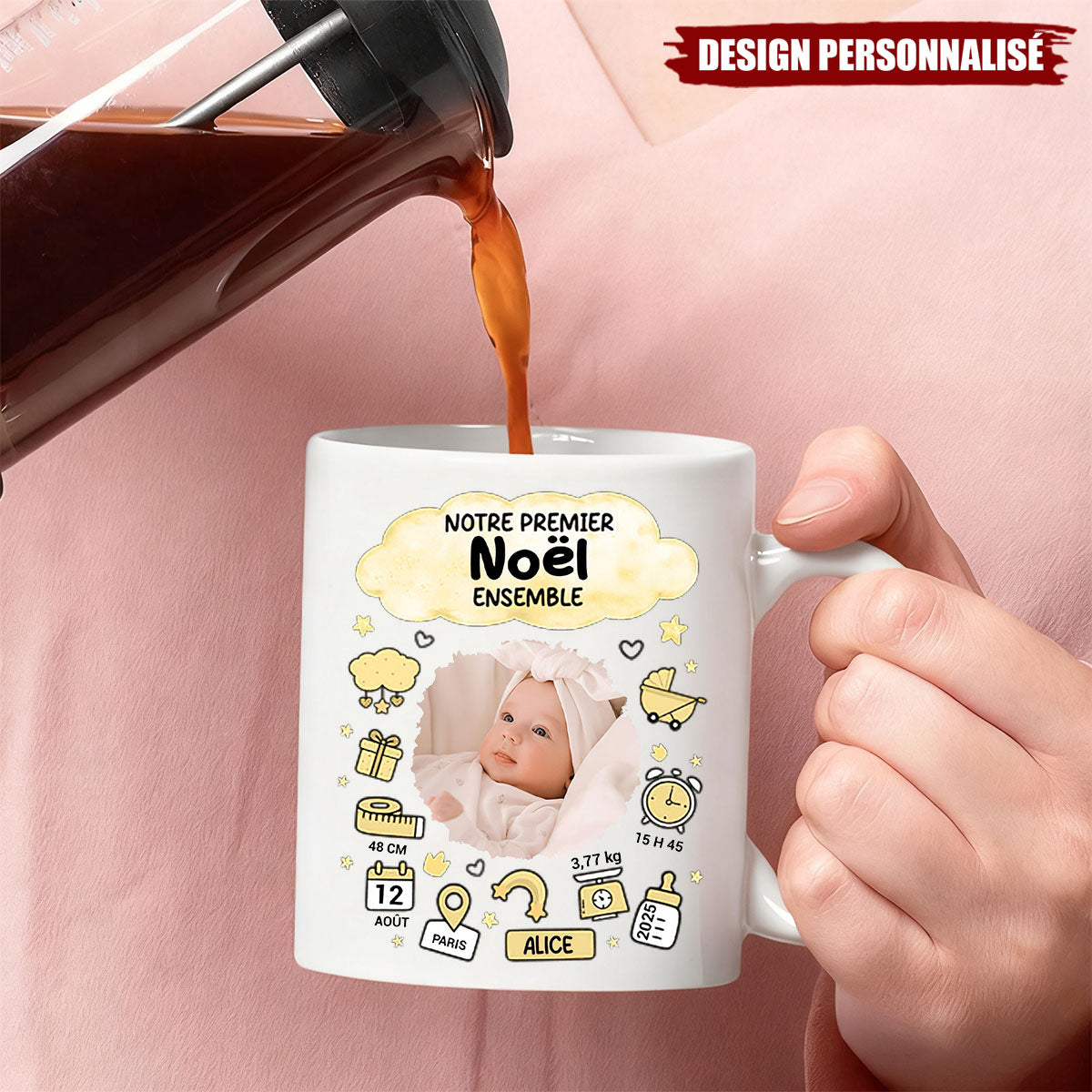 Mug Personnalisé Avec Photo - Notre Premier Noël Ensemble
