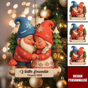 Ornement de Noël Personnalisé - Cadeau Unique pour Amoureux