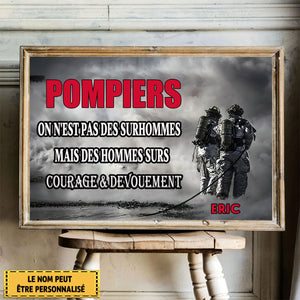 Tableau Déco Pompier Personnalisé – Hommage au Courage et Dévouement