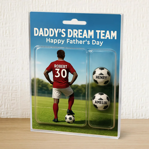 Plaque Acrylique Personnalisée – L’équipe de rêve de papy, Cadeau Fête des Pères
