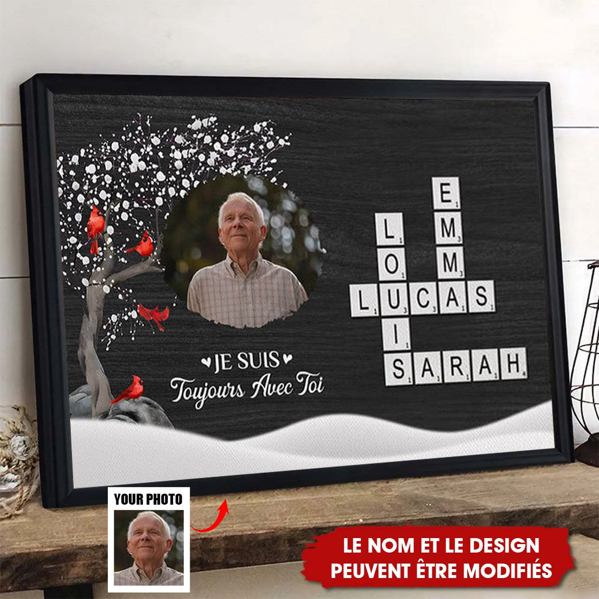 Toile Commémorative Personnalisée - Toujours Avec Toi