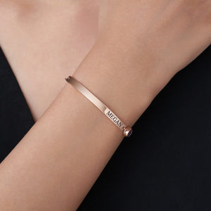 Bracelet Personnalisé avec Pierre de Naissance – Élégance et Signification