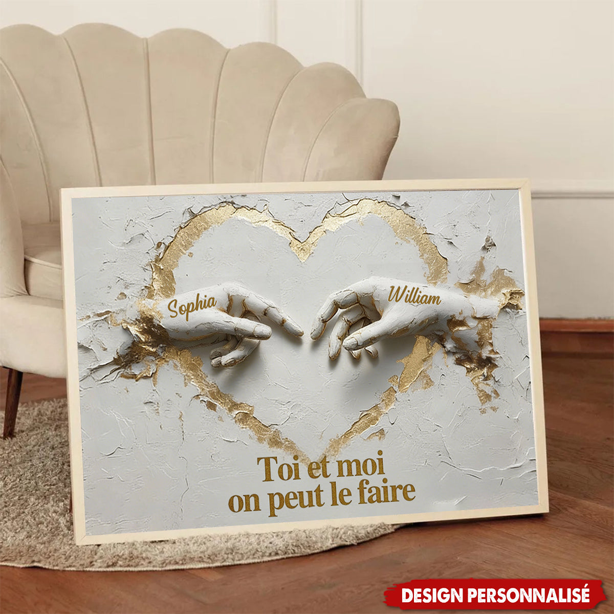 Affiche Personnalisée Couple - Toi et Moi On Peut Le Faire