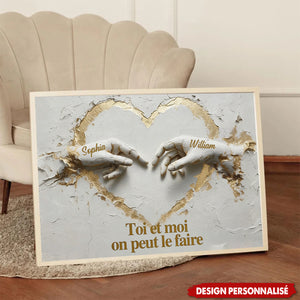 Affiche Personnalisée Couple - Toi et Moi On Peut Le Faire