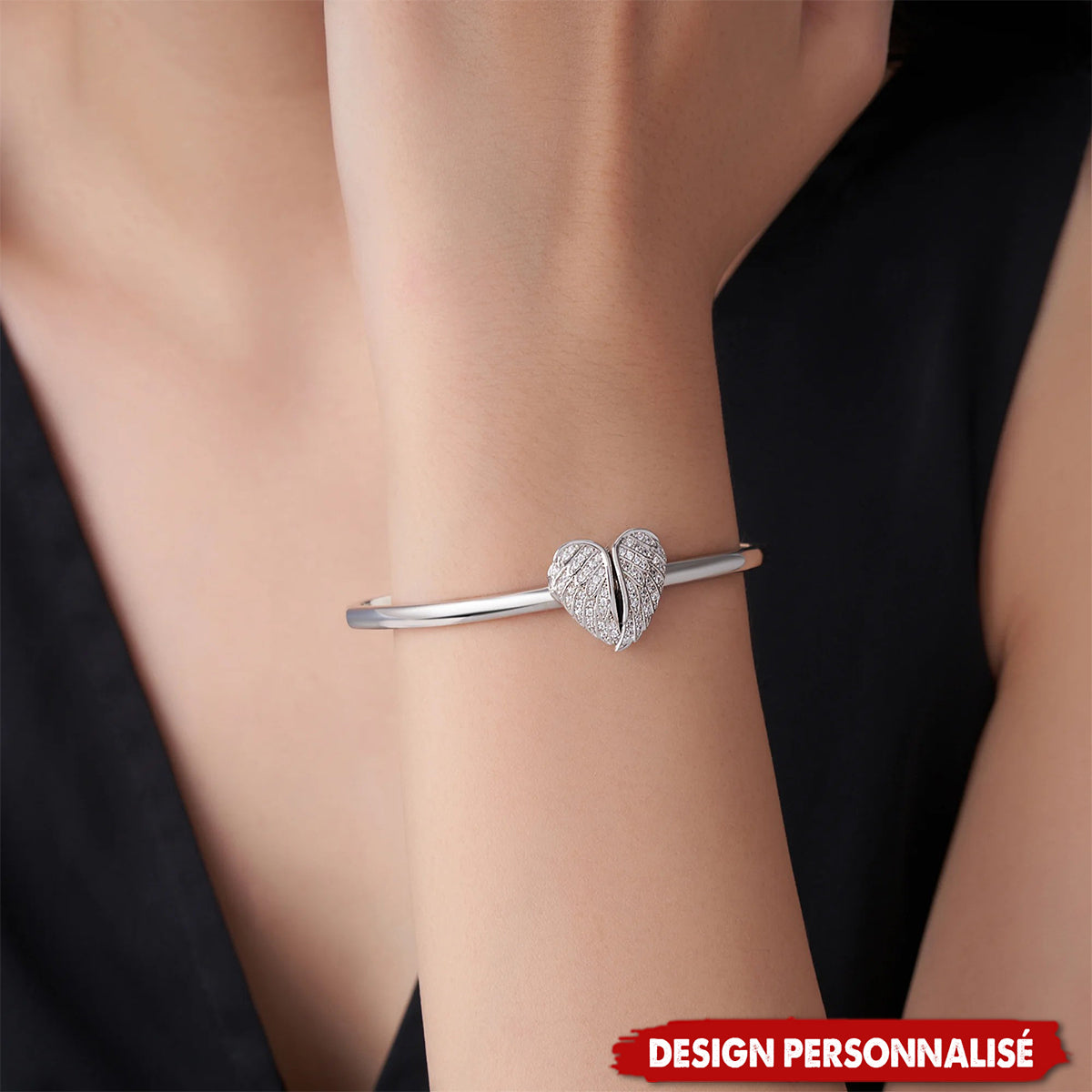 Bracelet Cœur Photo Personnalisé – Cadeau Personnalisé Plein d’Émotion