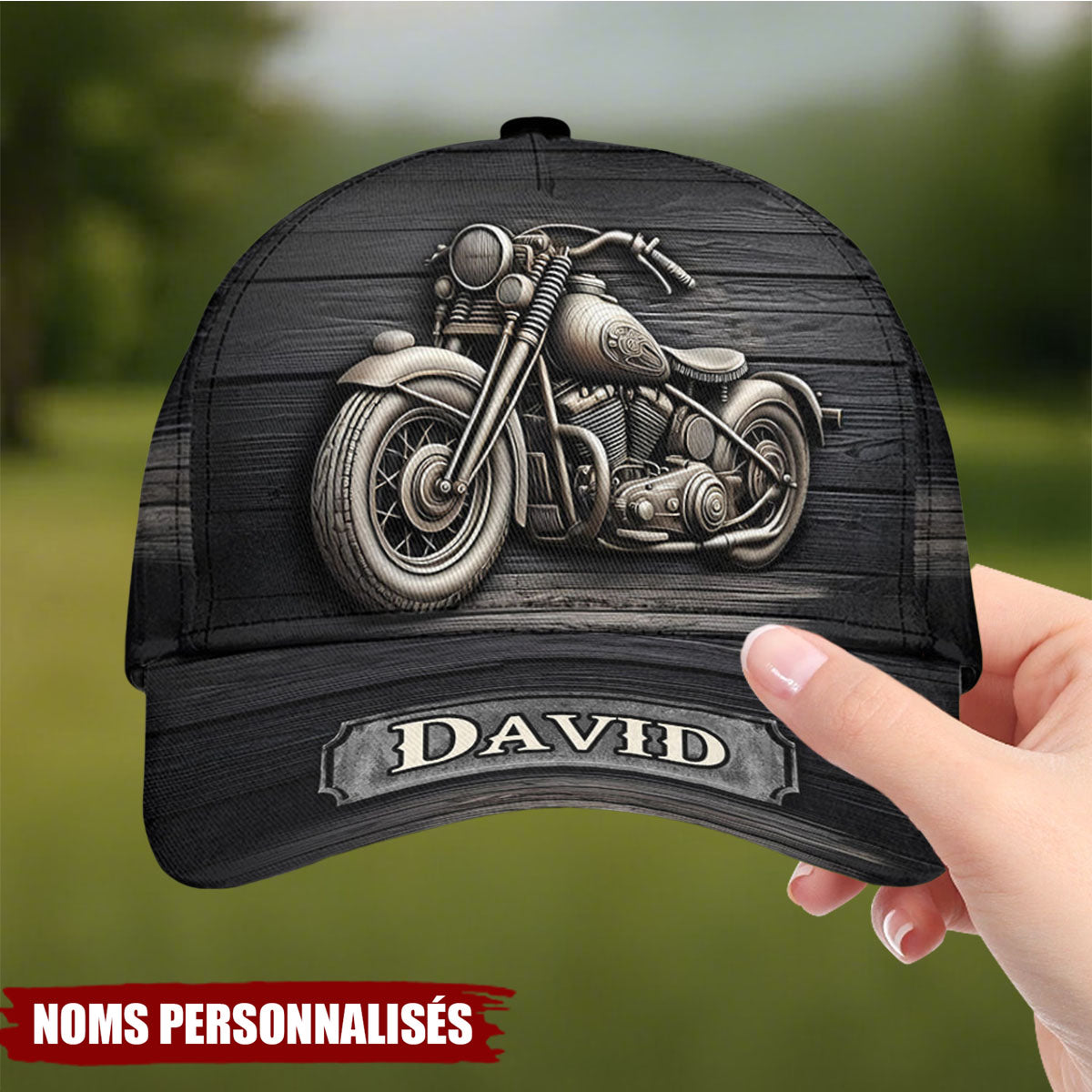 Casquette Moto Personnalisée avec Nom – Cadeau Unique pour Motards