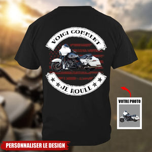 T-shirt Moto Personnalisé – "Voici Comment Je Roule"