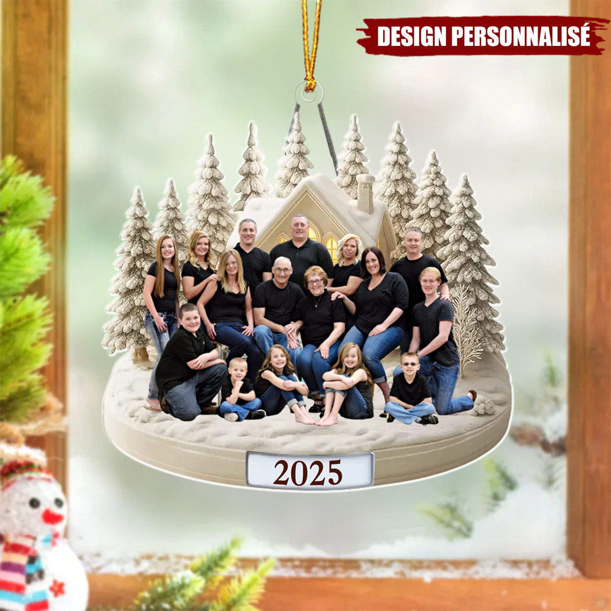 Ornement de Noël en Acrylique Personnalisé - Notre Pays des Merveilles d'Hiver