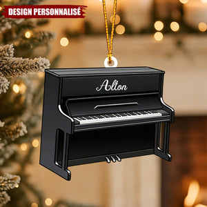 Ornement de Noël Piano Personnalisé – Cadeau pour Amateur de Musique