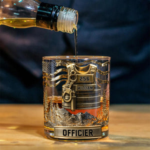 Servir et Protéger – Verre à Whisky Personnalisé pour Policier
