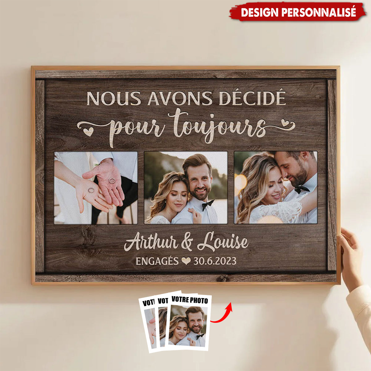 Affiche Personnalisée Couple - Nous Avons Décidé Pour Toujours
