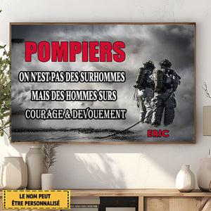 Tableau Déco Pompier Personnalisé – Hommage au Courage et Dévouement