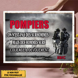 Tableau Déco Pompier Personnalisé – Hommage au Courage et Dévouement