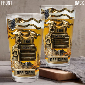 Servir et Protéger – Verre à Bière Personnalisé pour Policier