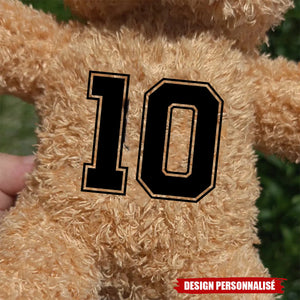 Ours en Peluche Personnalisé avec Numéro – Cadeau Unique pour Enfants ou Couples