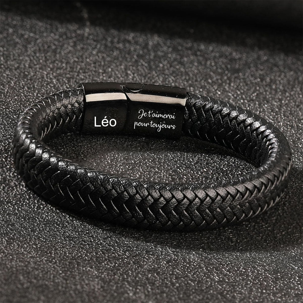 Bracelet en Cuir Personnalisé pour Homme – Cadeaux pour la fête des pères, un anniversaire ou une remise de diplôme