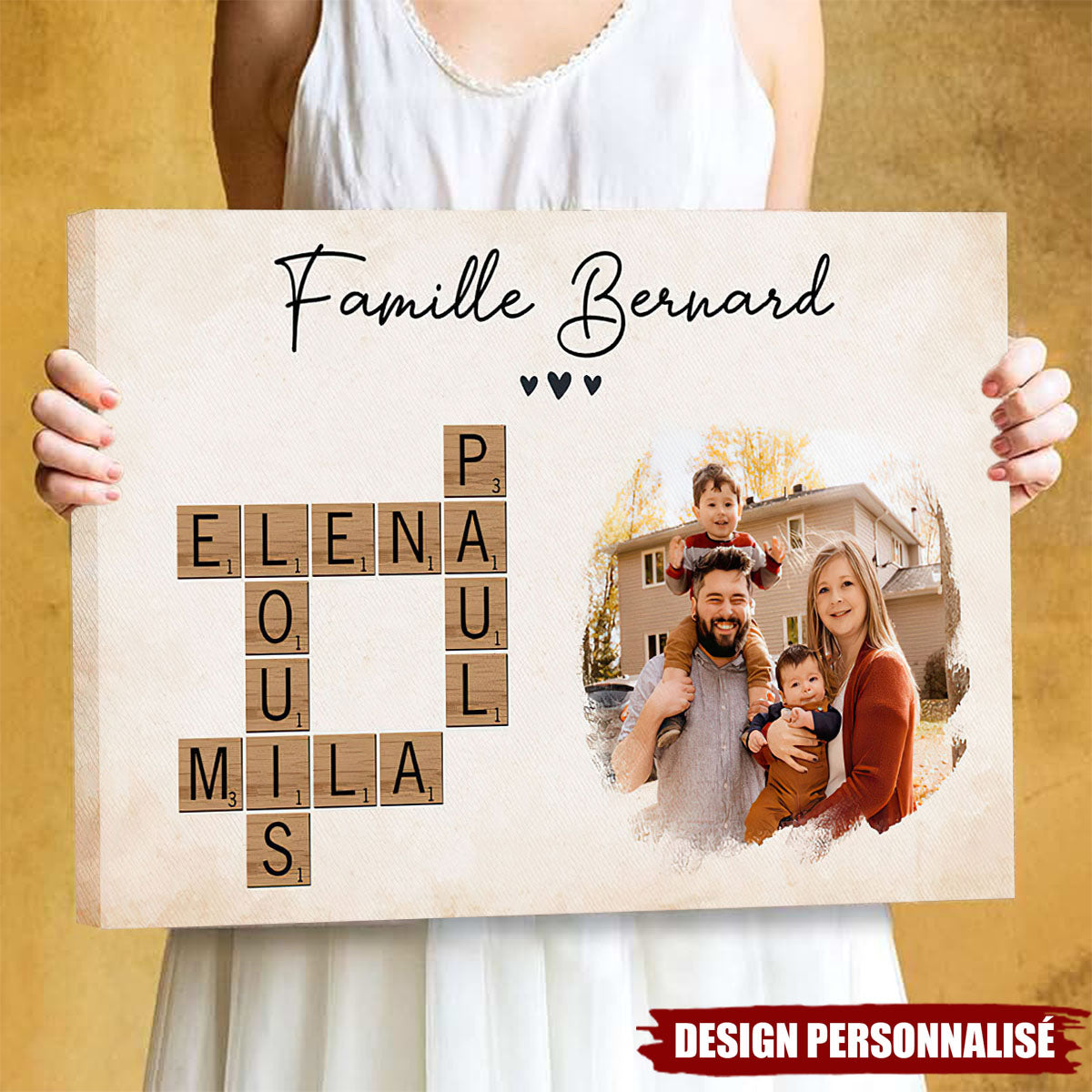 Affiche Personnalisé avec Prénoms & Photo – Souvenir Unique et Chaleureux