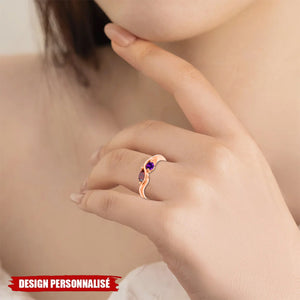 Bague Personnalisée avec Pierres de Naissance – Bijou d’Amour pour Couple