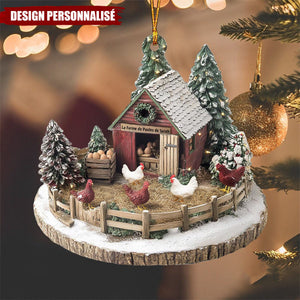 Suspension Personnalisée Ferme de Poules de Rêve – Cadeau pour les Amoureux des Poules