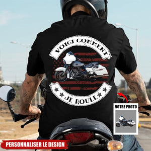 T-shirt Moto Personnalisé – "Voici Comment Je Roule"