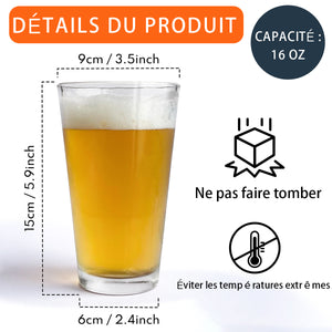 Pour Papa, la Raison pour Laquelle Tu Bois  Verre à bière personnalisé- Cadeau de fête des pères pour papa