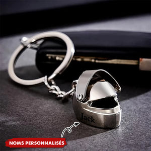 Porte-clés Casque Moto Personnalisé – Gravure Nom Unique