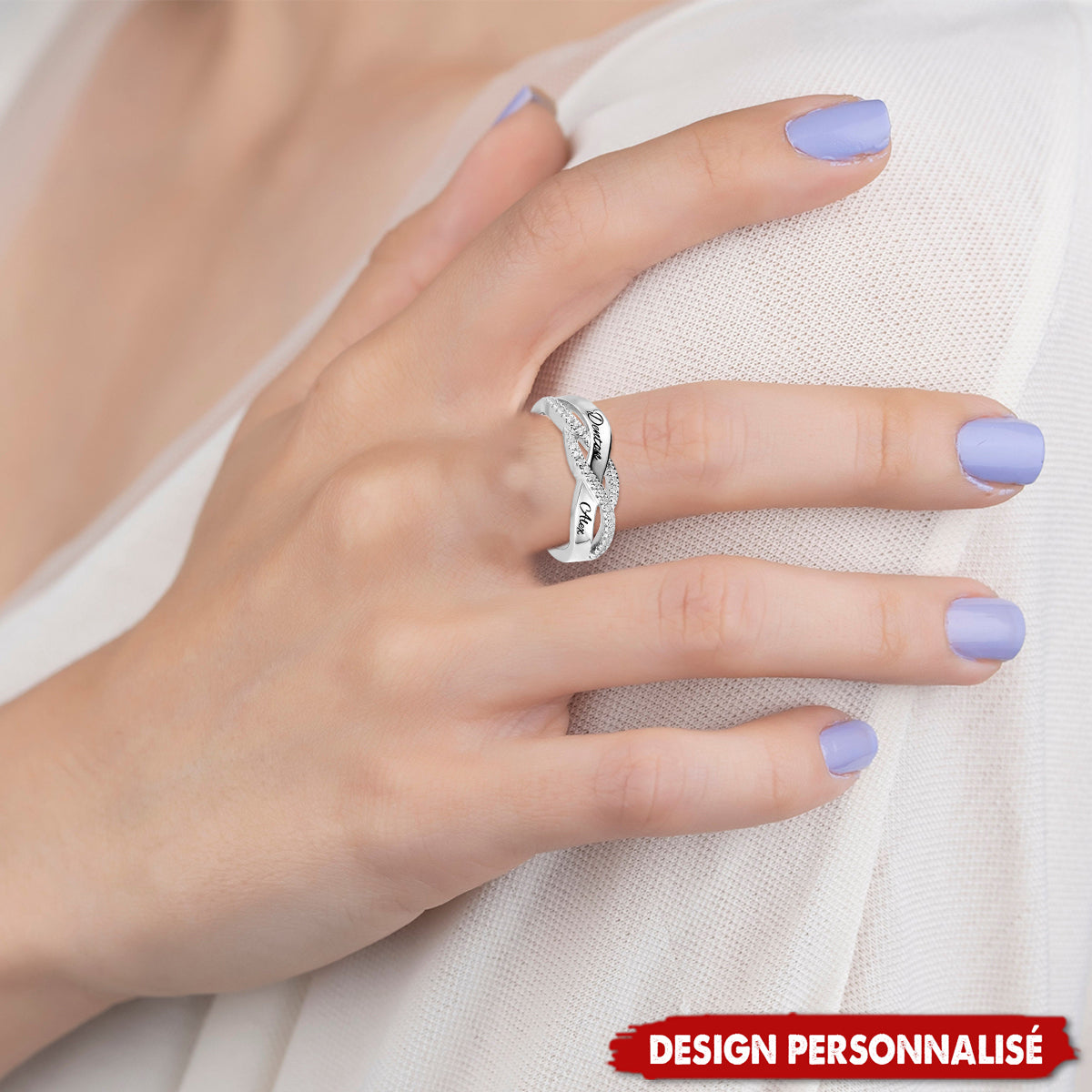 Bague Personnalisée avec Noms – Symbole d’Amour Éternel et Cadeau Romantique