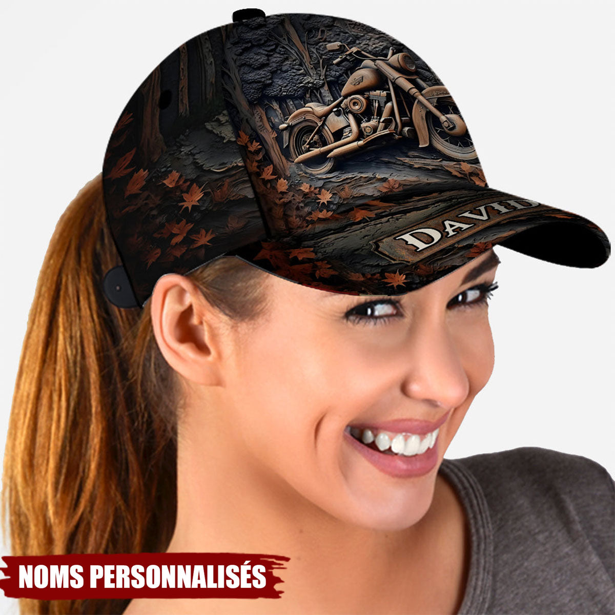 Casquette Moto Personnalisée avec Nom – Cadeau Unique pour Motards