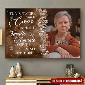 Affiche Commémoratif Personnalisé – Tu vis encore dans nos cœurs