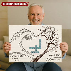 Affiche “La Famille” avec Prénoms Personnalisés – Idée Cadeau Unique
