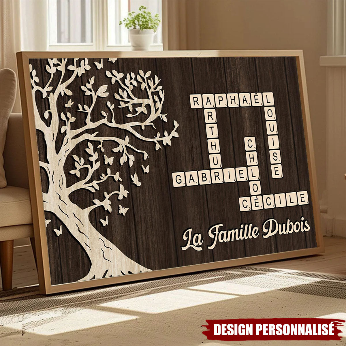 Affiche Arbre de Vie Personnalisée – Cadeau Émotionnel pour la Famille