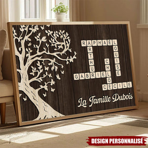 Affiche Arbre de Vie Personnalisée – Cadeau Émotionnel pour la Famille