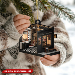 Décoration Personnalisée Salon – Ornement Miniature pour Manucure, Coiffure & Barbier