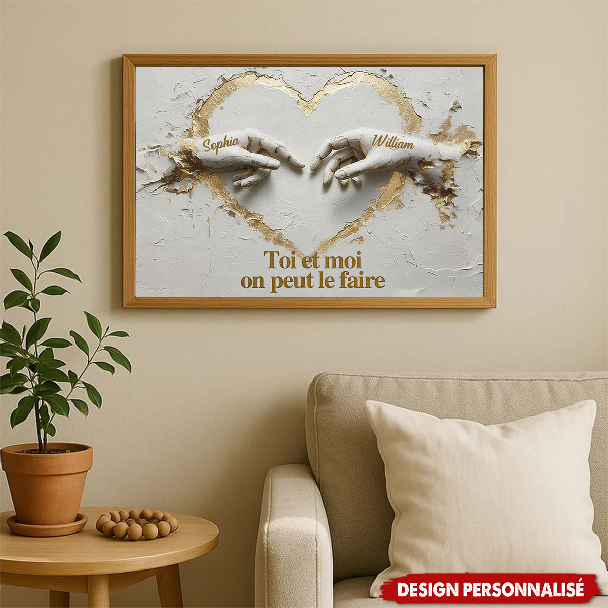 Affiche Personnalisée Couple - Toi et Moi On Peut Le Faire
