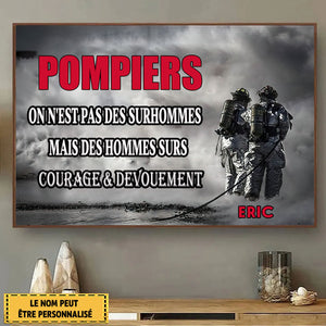 Tableau Déco Pompier Personnalisé – Hommage au Courage et Dévouement