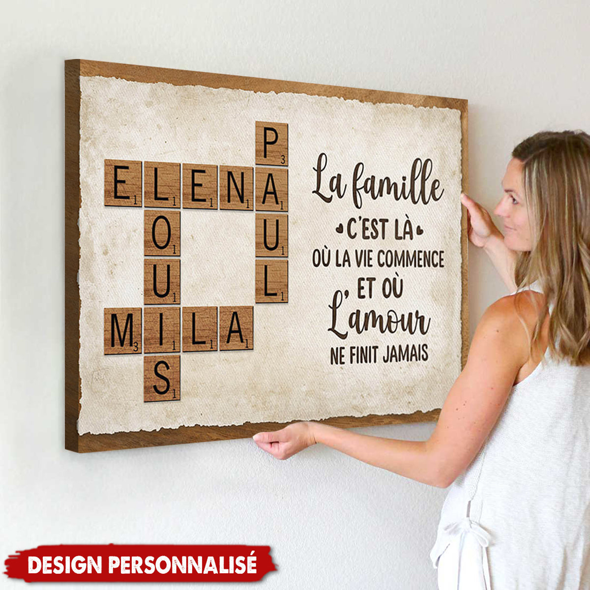 Affiche Familiale Personnalisée - Ensemble, Nous Sommes une Famille